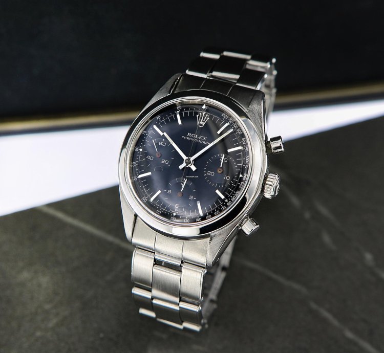 Rolex Chronograph Amazing Vintage Chronograph Pre-daytona Ref 6238 Stainless Steel Black Dial