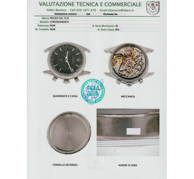 Rolex Chronograph Amazing Vintage Chronograph Pre-daytona Ref 6238 Stainless Steel Black Dial