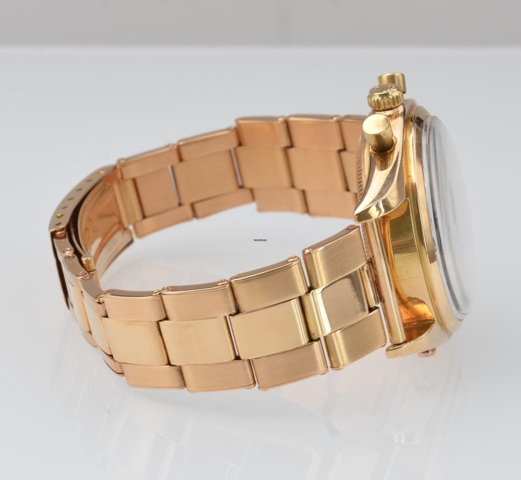 Rolex Chronograph Dato Compax 4767 Jean-claude Killy Chronograph Black Dial Pink Gold 18kt 1947
