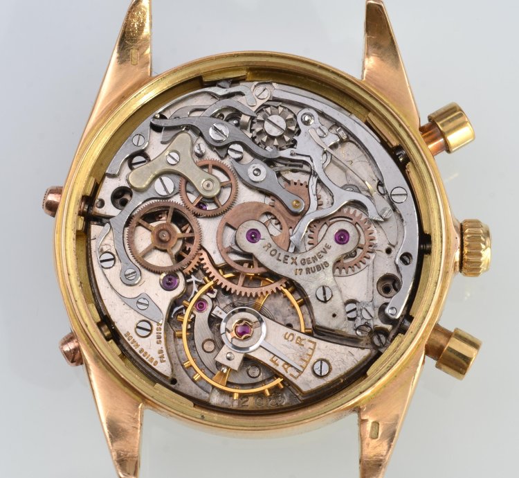 Rolex Chronograph Dato Compax 4767 Jean-claude Killy Chronograph Black Dial Pink Gold 18kt 1947