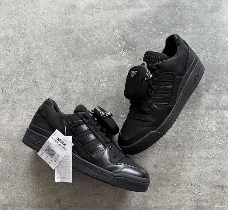 Adidas Prada Re-nylon Forum Low Black Us 13