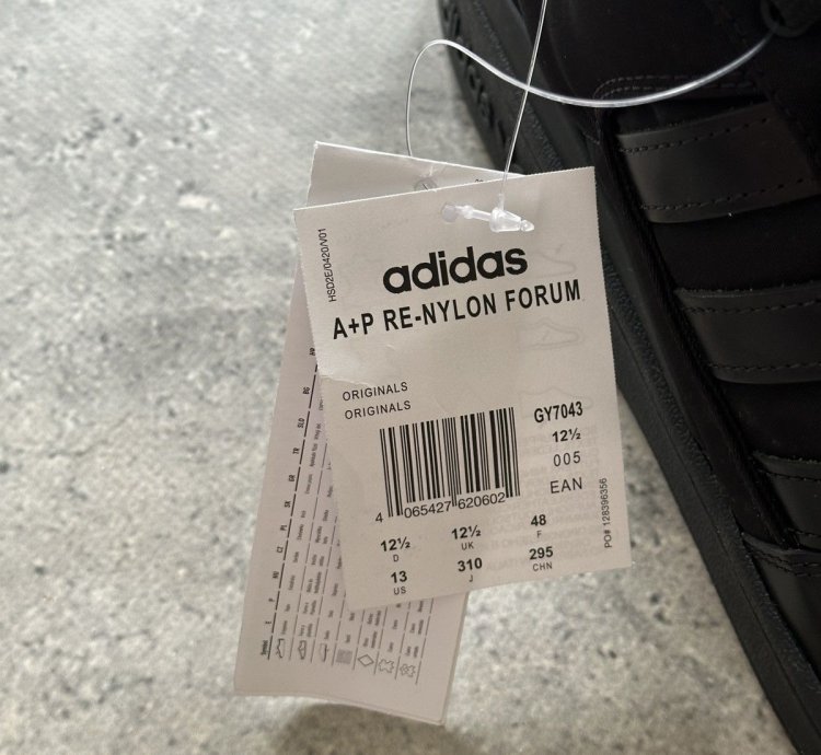 Adidas Prada Re-nylon Forum Low Black Us 13