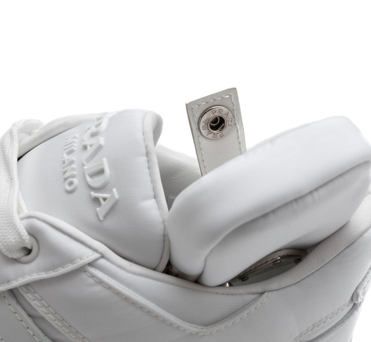 Adidas Prada Re-nylon Forum Low White Sneakers