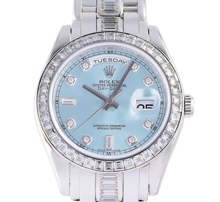 Rolex Day-date 18956a Automatic Platinum Good