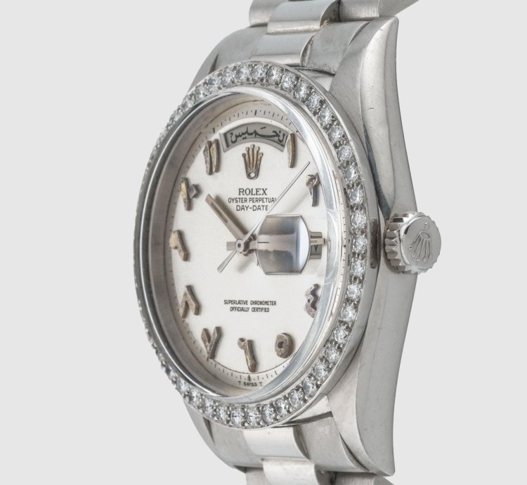 Rolex Day-date 36 Platinum Arabic Hindi Dial Ref 1804 Year 1967