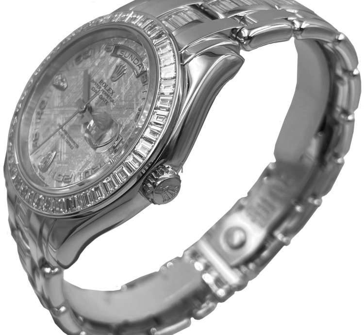 Rolex Day-date Platinum Masterpiece Meteorite Dial M18956r Box Papers