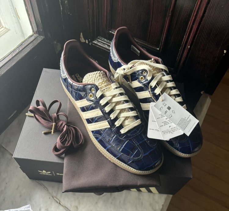 Adidas Samba Navy Croc Sneakers