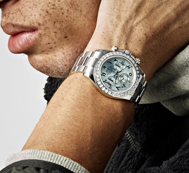 Rolex Daytona 116576tbr Platinum Diamond Ice Blue Arabic Dial 2023