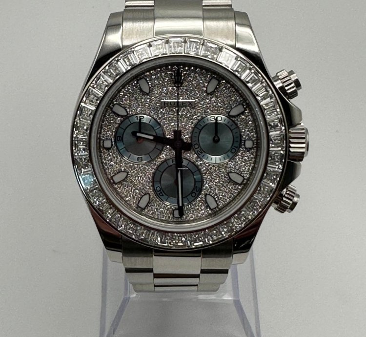Rolex Daytona 116576tbr Platinum Pave Diamond Dial