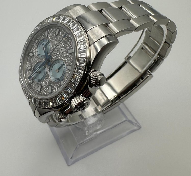 Rolex Daytona 116576tbr Platinum Pave Diamond Dial