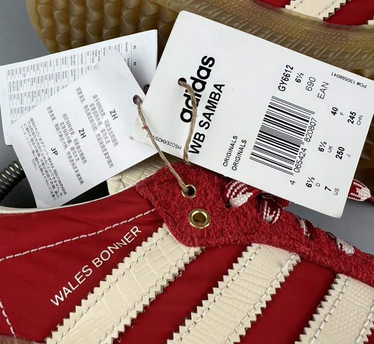 Adidas Samba Wales Bonner Red Men Sneakers Us 7