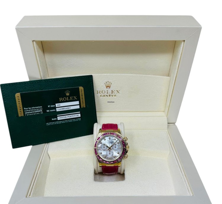 Rolex Daytona 116588saro Factory Pink Sapphire Bezel Mop Dial 1 Of 10 Pieces
