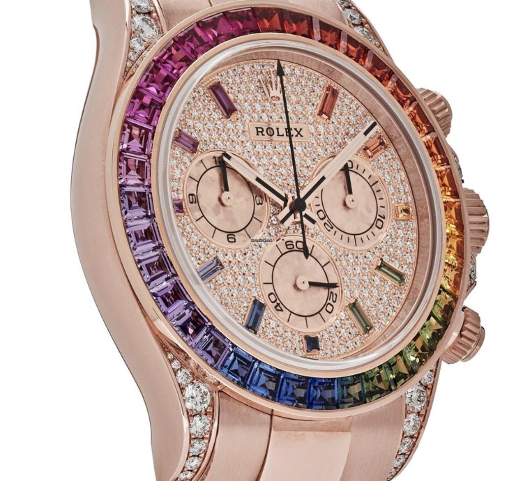Rolex Daytona 116595rbow Pave Neu 2023 Rainbow Fullset