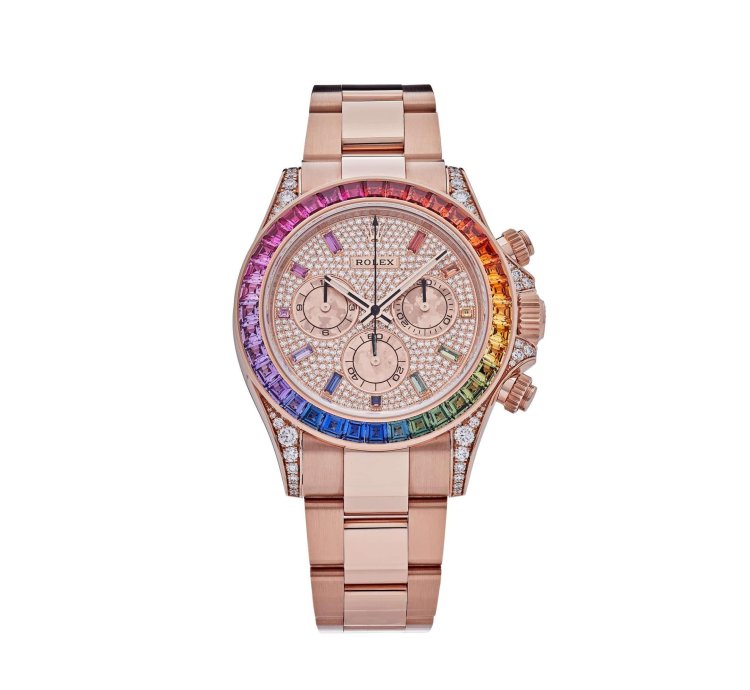 Rolex Daytona 116595rbow Rainbow Rose Gold Pave Diamond Dial Sapphire Bezel 2022