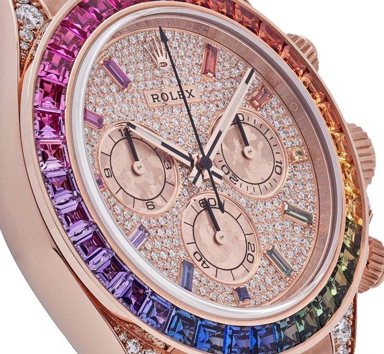 Rolex Daytona 116595rbow Rainbow Rose Gold Pave Diamond Dial Sapphire Bezel 2022