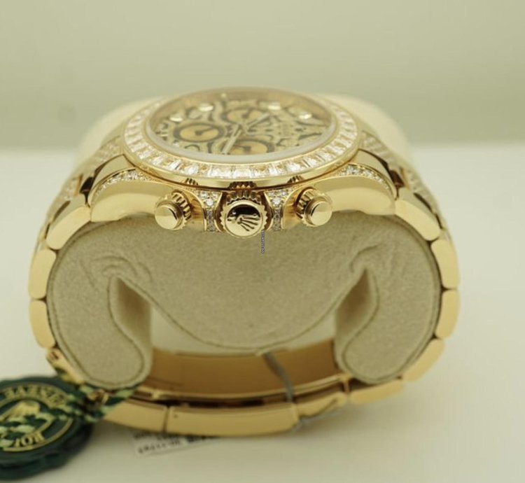 Rolex Daytona 116598tbr Neu 2022 Full Set Eye Of The Tiger Pave Yellow Gold Gelbgold