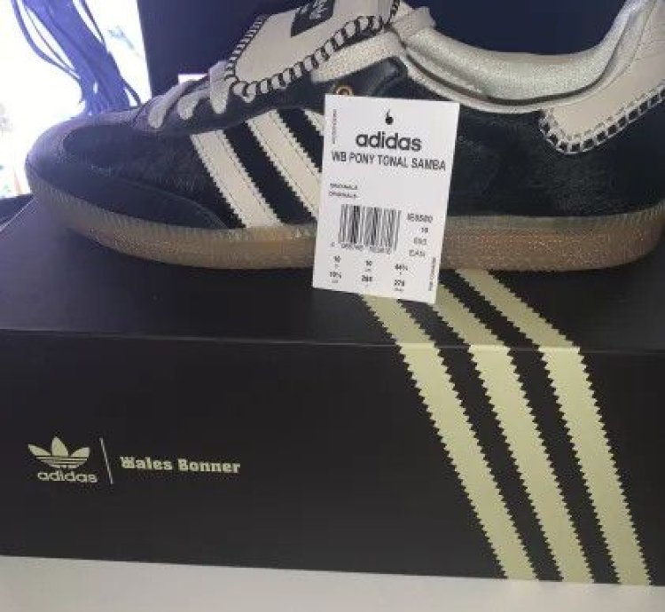 Adidas Wales Bonner Black Pony Tonal Samba Shoes