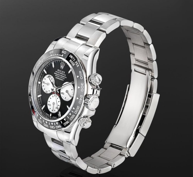 Rolex Daytona 126529ln Le Mans 18k White Gold Black Dial 40 Mm