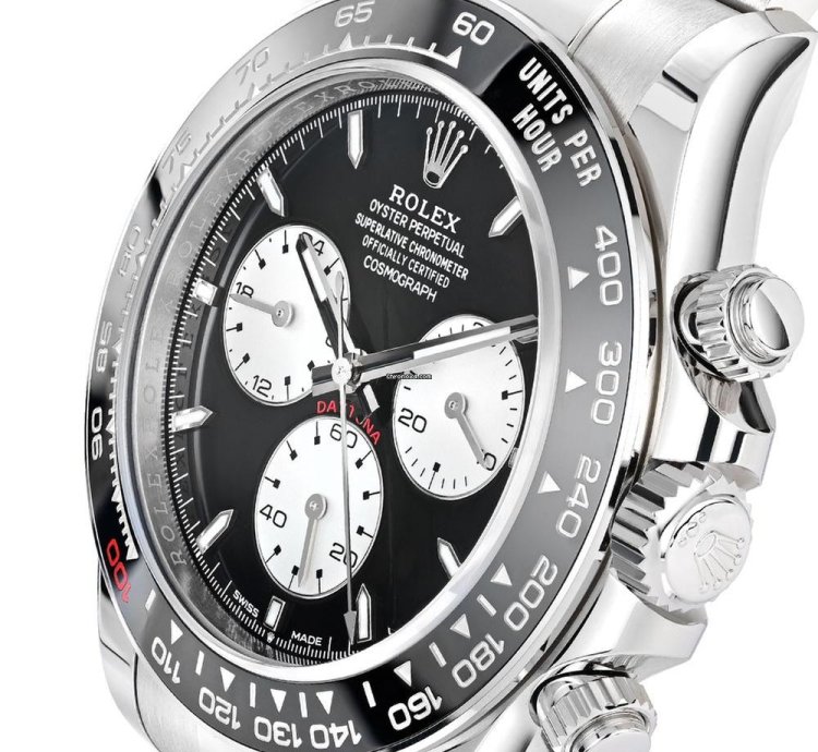 Rolex Daytona 126529ln Le Mans 18k White Gold Black Dial 40 Mm