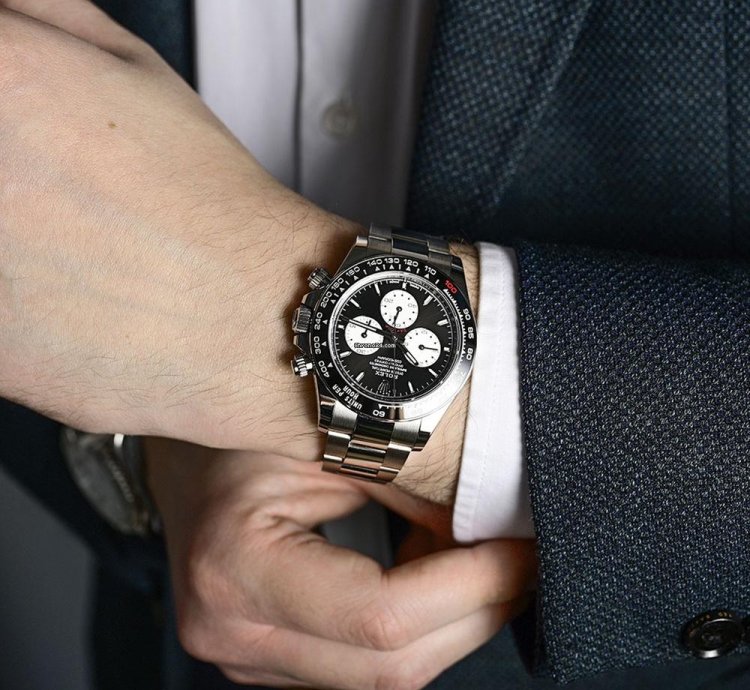 Rolex Daytona 126529ln Le Mans 18k White Gold Black Dial 40 Mm