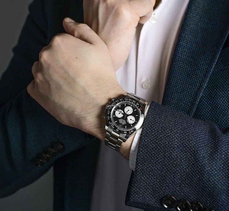 Rolex Daytona 126529ln Le Mans 18k White Gold Black Dial 40 Mm