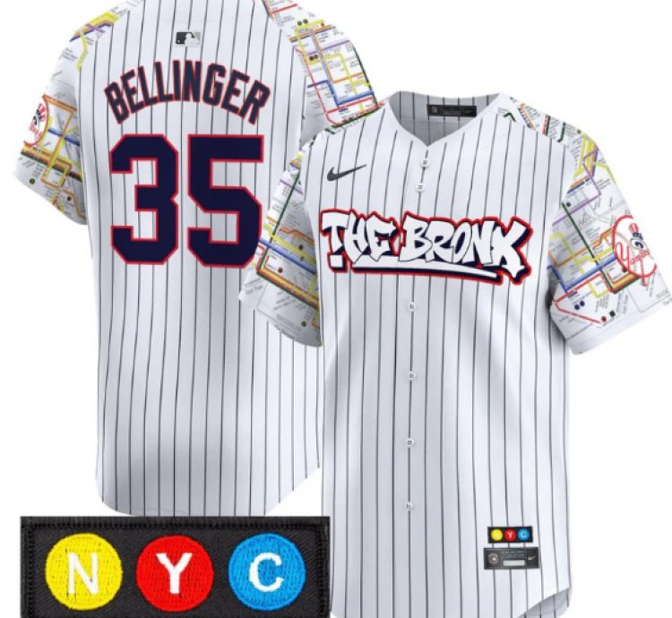 Cody Bellinger Jersey 35 New York Yankees The Bronx Subway Style Premier Stitched Pinstripe