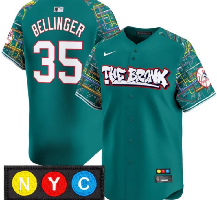 Cody Bellinger Jersey 35 New York Yankees The Bronx Subway Style Premier Stitched Lexington Line