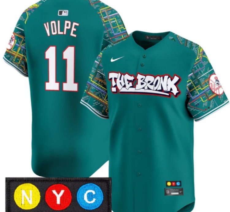 Anthony Volpe Jersey 11 New York The Bronx Subway Style Premier Stitched Lexington Line