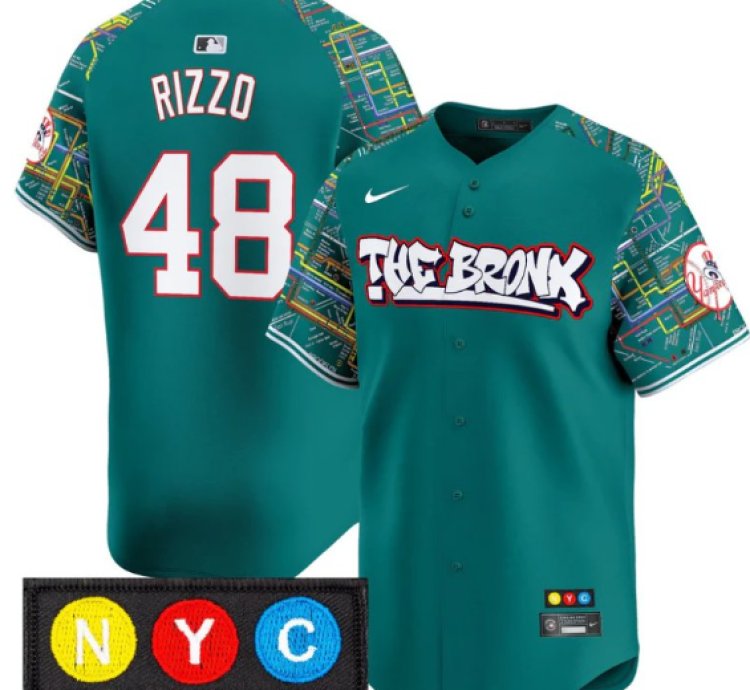Anthony Rizzo Jersey 48 New York The Bronx Subway Style Premier Stitched Lexington Line