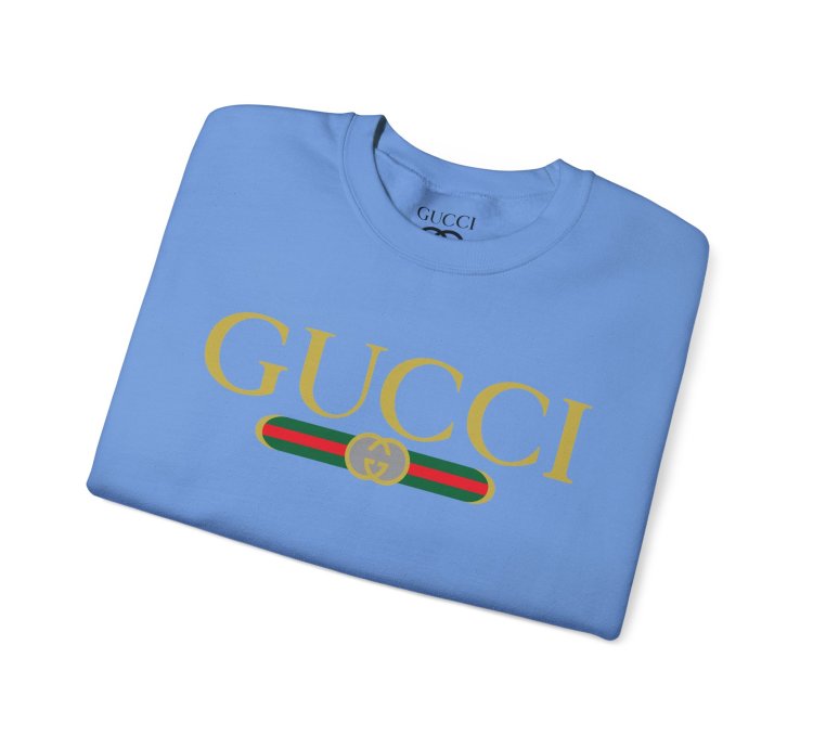 Gucci Gg Logo Carolina Blue Sweatshirt - Size Usa
