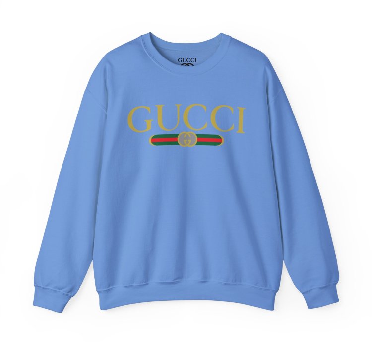Gucci Gg Logo Carolina Blue Sweatshirt - Size Usa