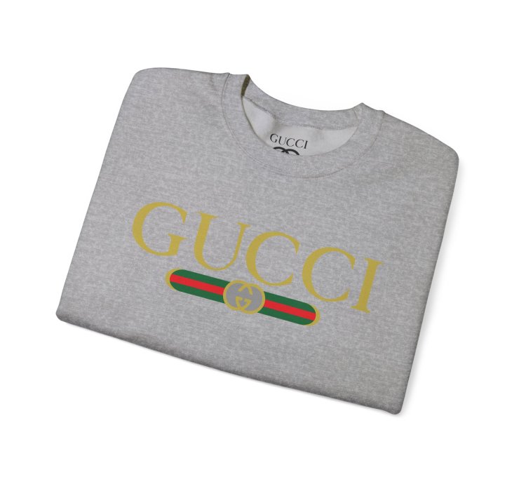 Gucci Gg Logo Grey Sweatshirt - Size Usa
