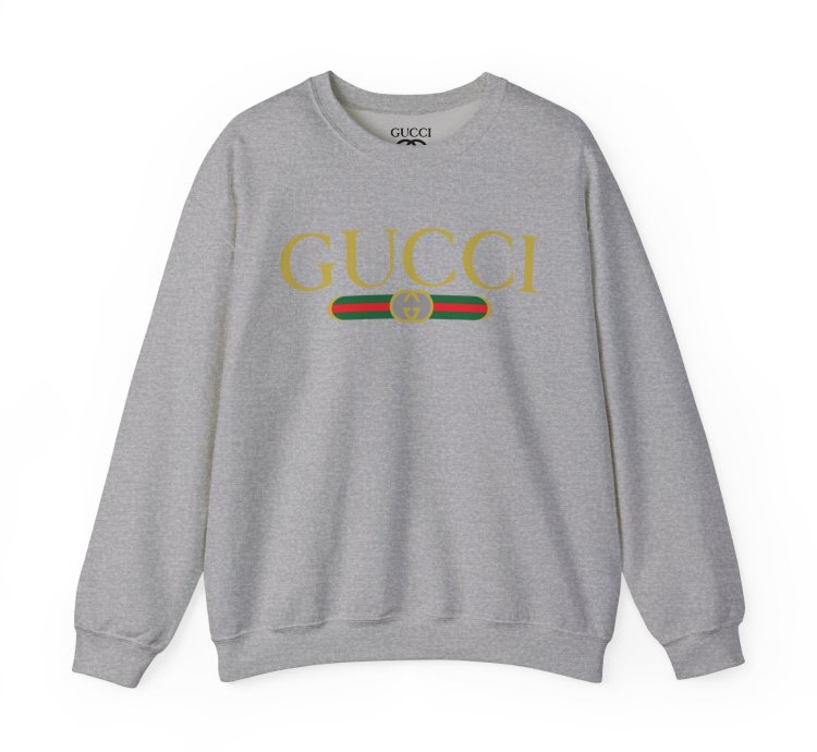 Gucci Gg Logo Grey Sweatshirt - Size Usa