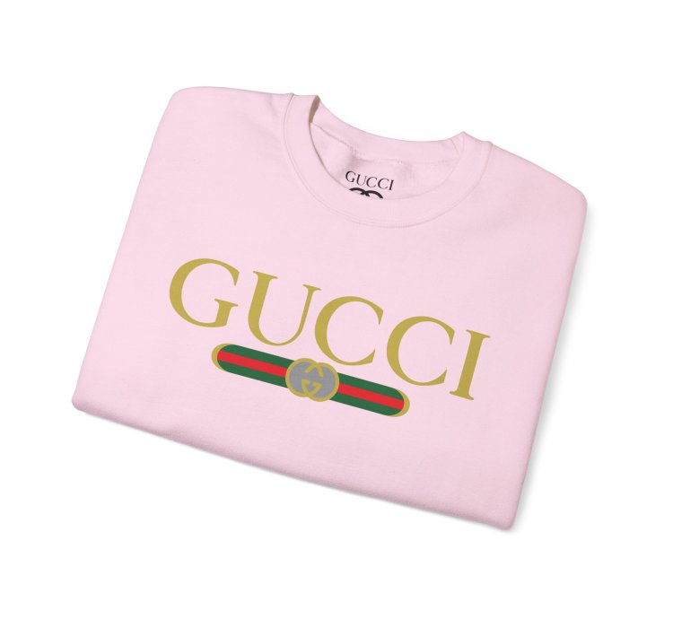 Gucci Gg Logo Light Pink Sweatshirt - Size Usa