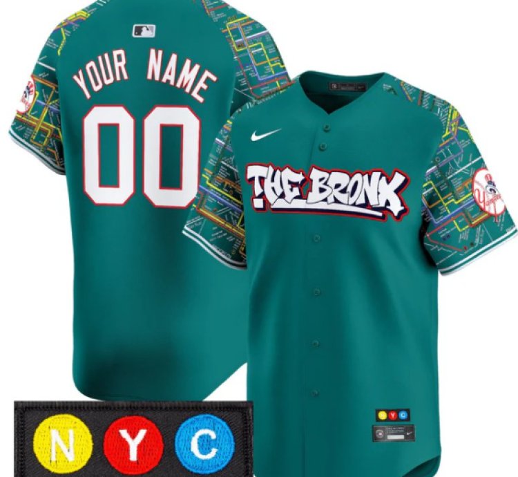 Customnew York Yankees Jersey The Bronx Subway Style Vapor Premier Limited Stitched Lexington Line