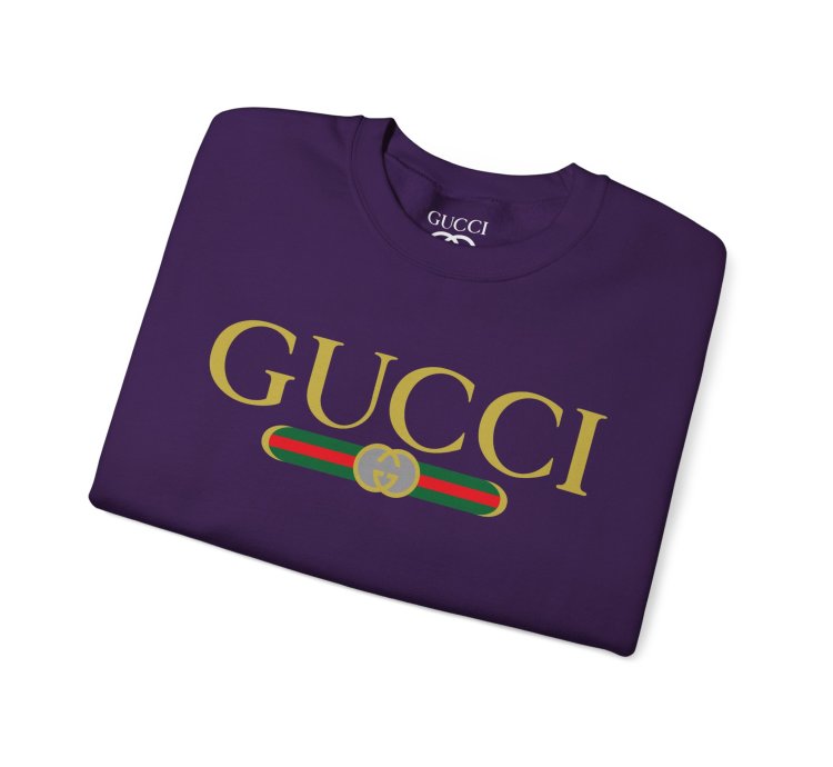 Gucci Gg Logo Purple Sweatshirt - Size Usa