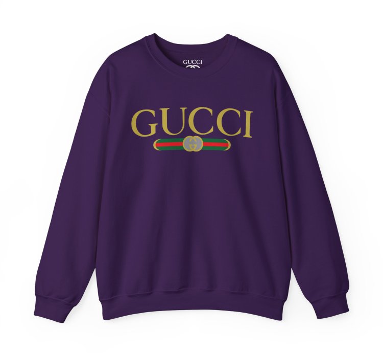 Gucci Gg Logo Purple Sweatshirt - Size Usa