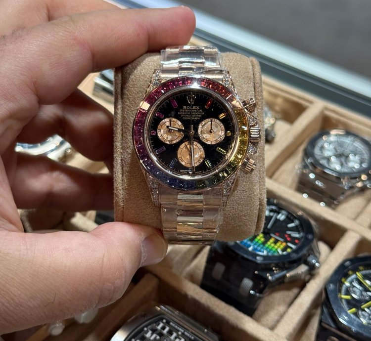 Rolex Daytona 126595rbow Rainbow New Reference Rose Gold Black Dial 2025