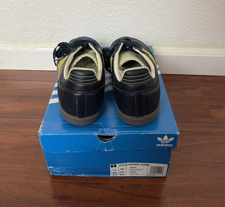 Adidas Wales Bonner Samba Collegiate Navy Yellow Size 11