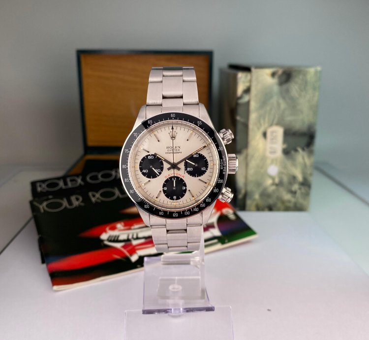 Rolex Daytona 1982 Rolex Daytona 6263 Big Red Silver Dial In Mint Condition Almost Nos