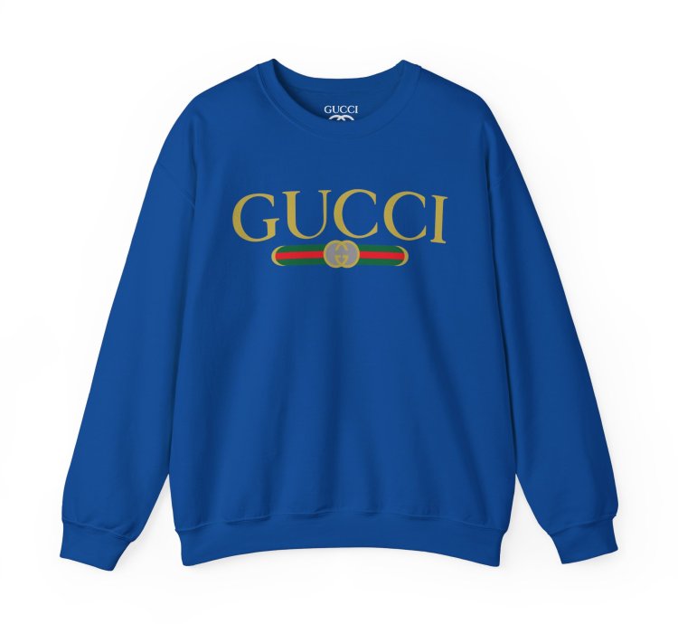 Gucci Gg Logo Blue Sweatshirt - Size Usa