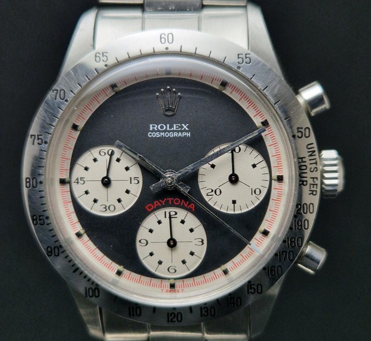 Rolex Daytona 6262 Black Paul Newman Tricolor With Carlo Pergola Expertise Top Conditions