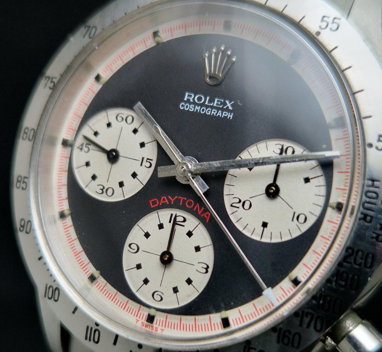 Rolex Daytona 6262 Black Paul Newman Tricolor With Carlo Pergola Expertise Top Conditions