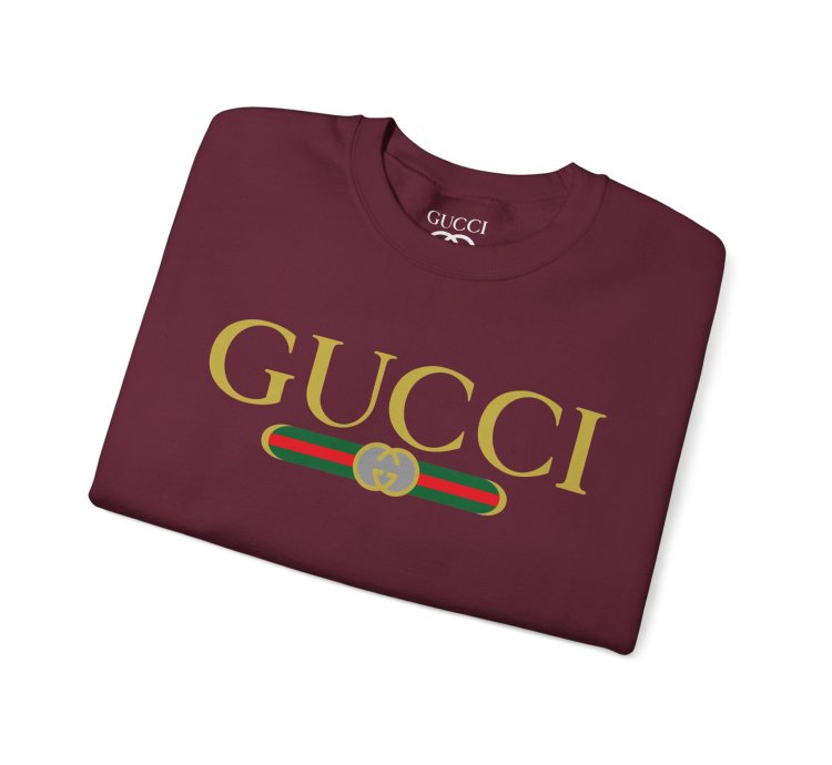 Gucci Gg Logo Maroon Sweatshirt - Size Usa