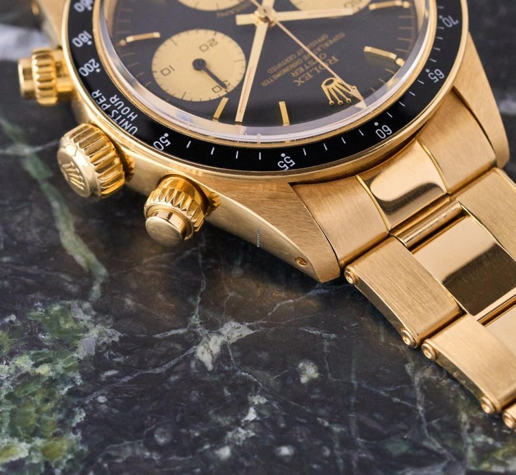 Rolex Daytona 6263 18k Yellow Gold - Black Dial - Rolex Warranty - Excellent Conditions