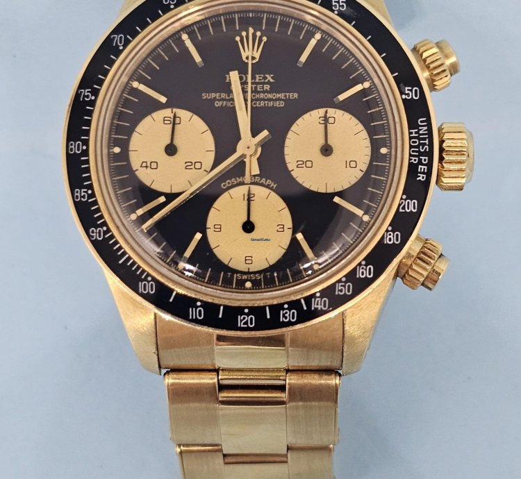 Rolex Daytona 6263 Yellow Gold Rare Full Set