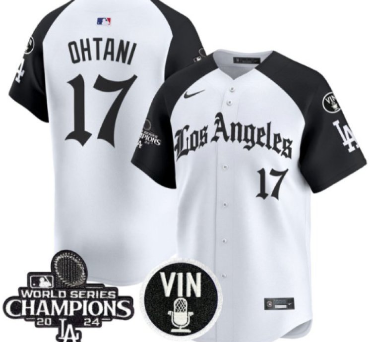 Shohei Ohtani Jersey 17 Dodgers 2025 La Gothic Style Vapor Premier Limited Stitched Alternate