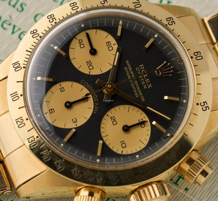 Rolex Daytona 6265 - Black Floating Dial - Millerighe Pushers - Unpolished - Original Warranty