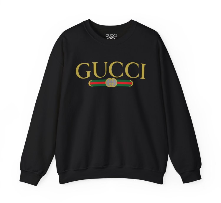 Gucci Gg Logo Black Sweatshirt - Size Usa