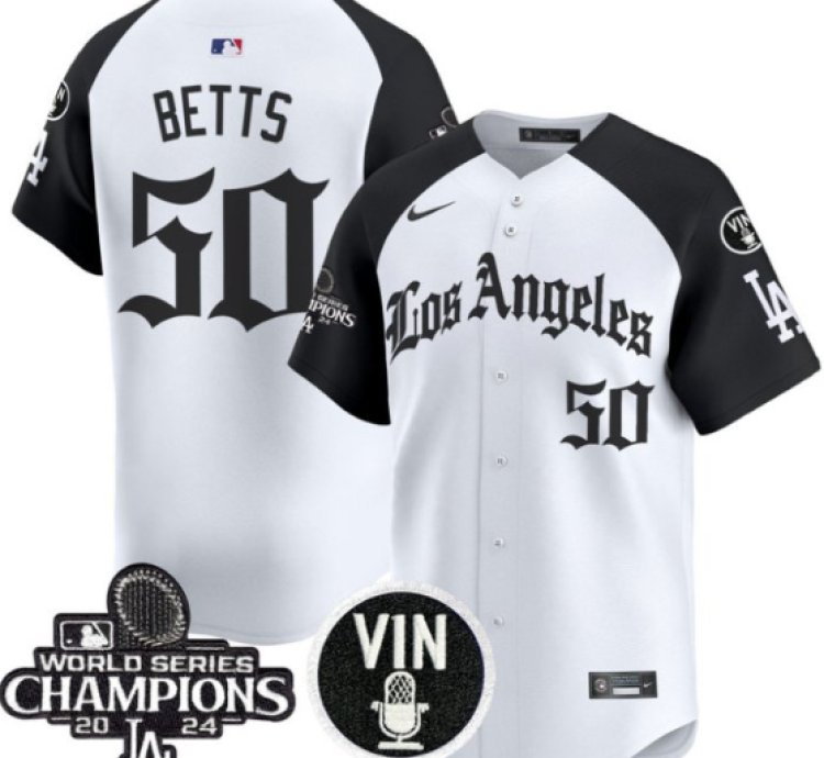 Mookie Betts Jersey 50 Dodgers 2025 La Gothic Style Vapor Premier Limited Stitched Alternate